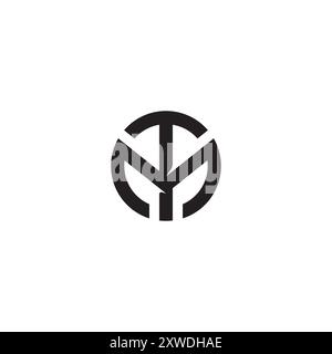 Letter TM- oder MT-Logo oder -Symbol Stock Vektor