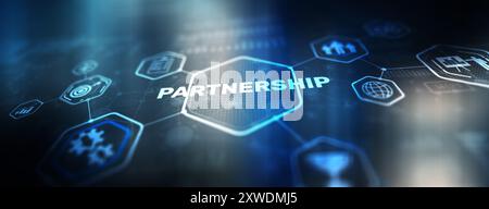 Partnerschaft. Konzept der Unternehmenszusammenarbeit 2024. Partnerschaftsabkommen Stockfoto