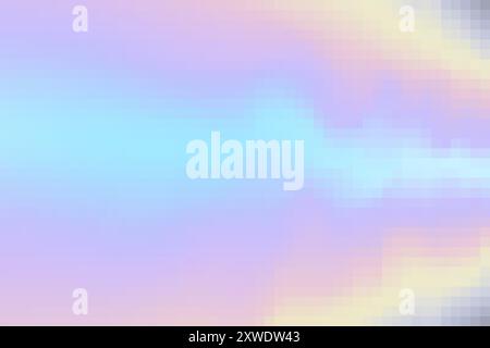 Verpixelter holographischer Verlaufshintergrund. Stock Vektor