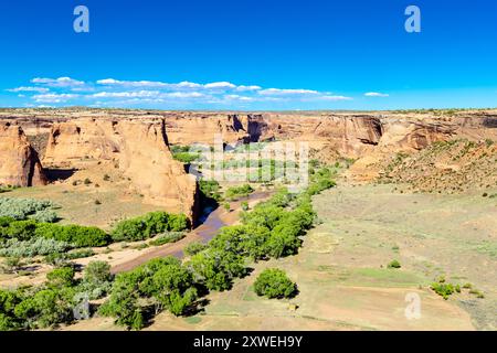 Blick auf den Canyon de Chelly vom Aussichtspunkt Tsegi Overlook, Arizona, USA Stockfoto