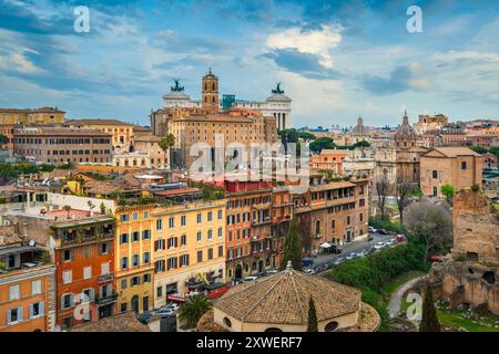 Historische Skyline von Rom, Italien Stockfoto