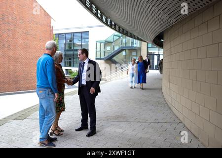 Yarm, Großbritannien. August 2024. Image © lizenziert für Parsons Media. 17/08/2024. Yarm, Vereinigtes Königreich. Tom Tugendhat Abgeordneter bei den Nördlichen Konservativen Hustings. Prinzessin Alexandra. Der Führungskandidat Tom Tugendhat nimmt an den Northern Conserative Hustings während seiner Führungskampagne Teil. Foto: andrew parsons/Alamy Live News Stockfoto