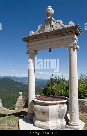 Antike Wasserquelle Sacro Monte di Varese Heiligtum, Santa Maria del Monte, Varese, Lombardei, Italien Stockfoto