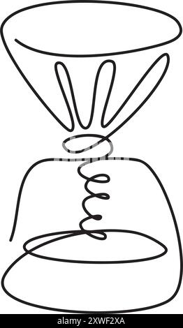 Kaffeekocher mit flachem Symbol. Kaffeemaschine für Zuhause und Restaurants Stock Vektor