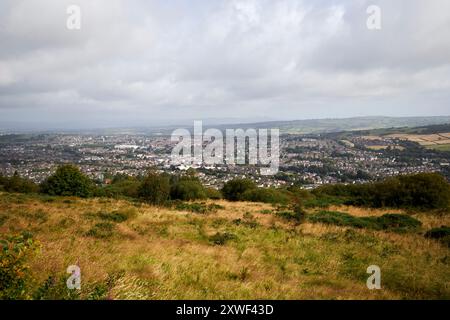 Blick vom Hügel in Glas-na-bradan-Holz newtownabbey, County antrim, Nordirland, großbritannien Stockfoto