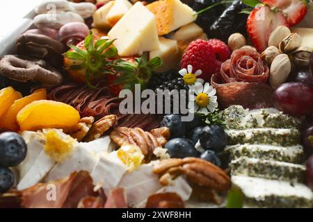 Eine Nahaufnahme eines Weidebodens. Stockfoto