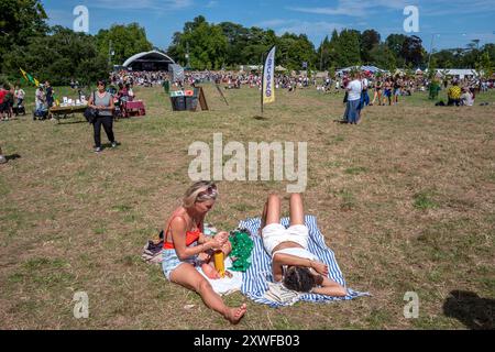 Wimborne St. Giles, 16. August 2024: WE Out Here Festival Stockfoto