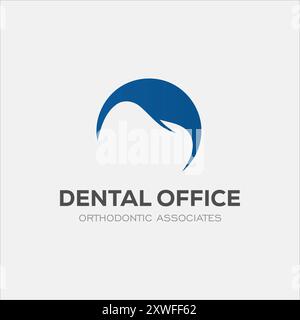 Dental Clinic Logo Design Zahnarzt Logo Zahn abstrakt Linear Zahnarzt Stomatologie Stock Vektor