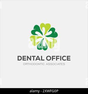 Dental Clinic Logo Design Zahnarzt Logo Zahn abstrakt Linear Zahnarzt Stomatologie Stock Vektor