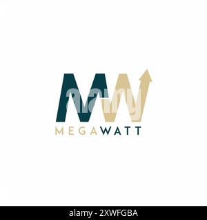 MW Architects Logo M W Letter und Architects Modern Logotype Stock Vektor