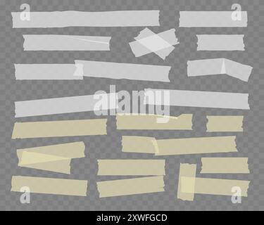 Klebrige weiße und gelbe Streifen Stock Vektor