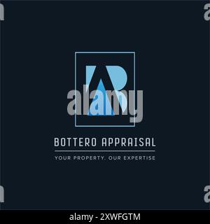 B A Logo BA Letter Modern Design Vektor mit blauer und silberner Farbverlaufsfarbe. BA-Logo. Vektorillustration modern Stock Vektor