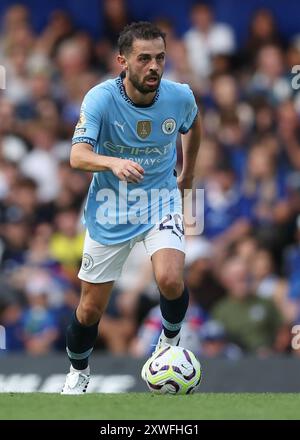 London, Großbritannien. August 2024. Bernardo Silva von Manchester City während des Premier League-Spiels in Stamford Bridge, London. Der Bildnachweis sollte lauten: Paul Terry/Sportimage Credit: Sportimage Ltd/Alamy Live News Stockfoto