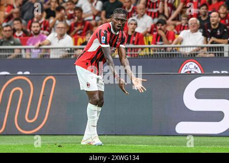 Rafael Leao (AC Milan) während des Spiels AC Milan vs Torino FC, italienische Fußball Serie A in Mailand, Italien, 17. August 2024 Stockfoto
