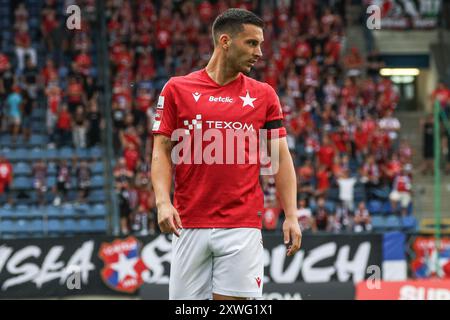 Krakau, Polen. August 2024. Fußball 2024 2025 Betclic 1 Liga Wisla Krakau vs Arka Gdynia op: Angel Rodado Credit: Konrad Swierad/Alamy Live News Stockfoto