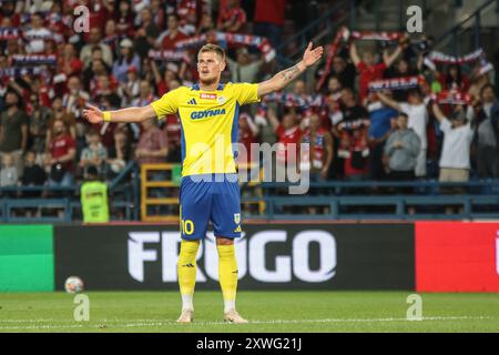 Krakau, Polen. August 2024. Fußball 2024 2025 Betclic 1 Liga Wisla Krakau vs Arka Gdynia op: Karol Czubak Credit: Konrad Swierad/Alamy Live News Stockfoto