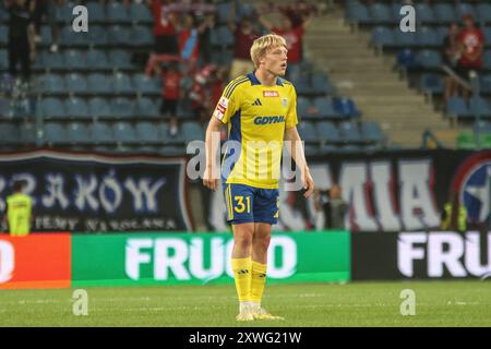 Krakau, Polen. August 2024. Fußball 2024 2025 Betclic 1 Liga Wisla Krakau vs Arka Gdynia op: Jakub Staniszewski Credit: Konrad Swierad/Alamy Live News Stockfoto