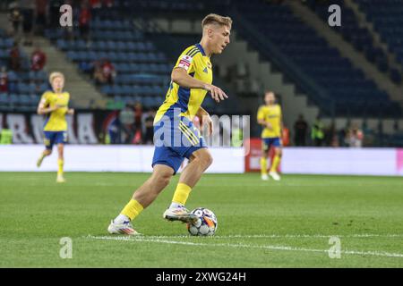 Krakau, Polen. August 2024. Fußball 2024 2025 Betclic 1 Liga Wisla Krakau vs Arka Gdynia op: Kacper Skora Credit: Konrad Swierad/Alamy Live News Stockfoto