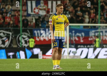 Krakau, Polen. August 2024. Fußball 2024 2025 Betclic 1 Liga Wisla Krakau vs Arka Gdynia op: Kacper Skora Credit: Konrad Swierad/Alamy Live News Stockfoto