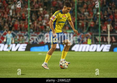 Krakau, Polen. August 2024. Fußball 2024 2025 Betclic 1 Liga Wisla Krakau vs Arka Gdynia op: Kamil Jakubczyk Credit: Konrad Swierad/Alamy Live News Stockfoto