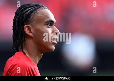 VALENCIENNES - Ethan Mbappe von Lille OSC während der dritten Qualifikationsrunde der UEFA Champions League zwischen Lille OSC und Fenerbahce SK im Stade du Hennegau am 6. August 2024 in Valenciennes, Frankreich. ANP | Hollandse Hoogte | GERRIT VAN KEULEN Stockfoto