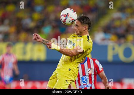 Villarreal, Spanien. August 2024. VILLARREAL, SPANIEN - 19. AUGUST: Kiko Femenia Rücktritt von Villarreal CF im LaLiga EA Sports Match zwischen Villarreal CF und Club Atletico de Madrid am 19. August 2024 im La Ceramica Stadion in Villarreal, Spanien. (Foto von Jose Torres/Photo Players Images/Magara Press) Credit: Magara Press SL/Alamy Live News Stockfoto