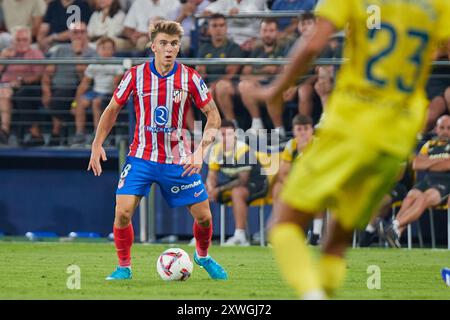 Villarreal, Spanien. August 2024. VILLARREAL, SPANIEN - 19. AUGUST: Pablo Barrios von Atletico de Madrid im LaLiga EA Sports Match zwischen Villarreal CF und Club Atletico de Madrid am 19. August 2024 im La Ceramica Stadion in Villarreal, Spanien. (Foto von Jose Torres/Photo Players Images/Magara Press) Credit: Magara Press SL/Alamy Live News Stockfoto