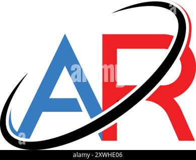Einfaches AR Letter Logo-Design Stock Vektor
