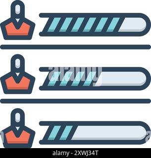 Symbol für Ergebnisse, Abruf beenden Stock Vektor