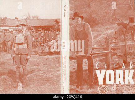 Rückseite und Vorderseite der tschechischen Sendung für GARY COOPER und DICKIE MOORE in SERGEANT YORK / CETAR YORK 1941 Regisseur HOWARD HAWKS nach dem Tagebuch von Alvin C. York Drehbuch Abem Finkel Harry Chandlee Howard Koch und John Huston und Musik Max Steiner Produzenten Jesse Lasky und Hal B. Wallis Warner Bros Stockfoto