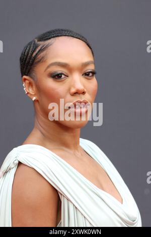 Naomi Ackie, BLINKEND ZWEIMAL - European Premiere, Leicester Square, London, UK, 19. August 2024, Foto von Richard Goldschmidt Stockfoto