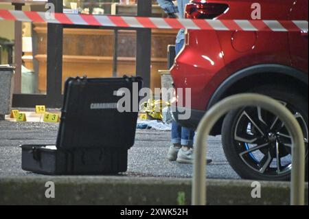 20-08- 2024 Bergamo, Italia &#x2028;Cronaca - Omicidio Casazza, Mykola Ivasiuk, Ucraino di Leopoli 37 enne ucciso a botte fuori da un bar. (Tiziano Manzoni/LaPresse)20-08-2024 Bergamo, Italien Nachrichten - Casazza Mord, Mykola Ivasiuk, 37-jähriger Ukrainer aus Lwiw, vor einer Bar zu Tode geschlagen. (Tiziano Manzoni/LaPresse) Stockfoto