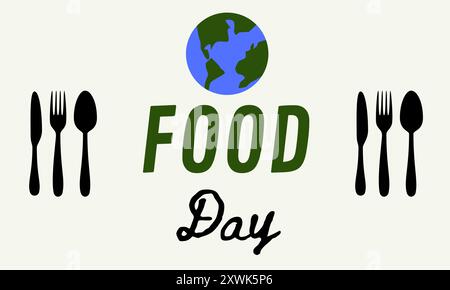 World Food Day Banner Design Vektor Illustration, World Food Day. Oktober. Urlaubskonzept. Vorlage für Hintergrund, Banner, Karte, Poster mit Text Stock Vektor