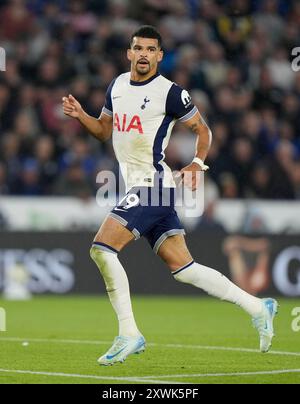 Dateifoto vom 19.08.2024 von Tottenham Hotspur Dominic Solanke, der erkannte, dass Tottenham bei der Verlosung 1-1 in Leicester „nicht ganz klinisch genug“ war, aber schwor, dass sie die Dinge am Wochenende, wenn er sein Heimdebüt gibt, wieder in Ordnung bringen würden. Dienstag, 20. August 2024. Stockfoto