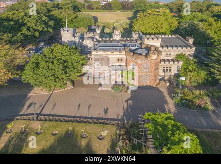 Aus der Vogelperspektive des whitstable Castle aus dem Jahr 1790 in whitstable kent Stockfoto