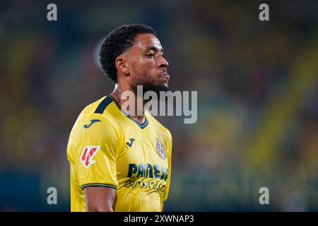 Villarreal, Spanien. August 2024. Arnaut Danjuma von Villarreal CF während des La Liga EA Sports Matches zwischen Villarreal CF und Atletico de Madrid spielte am 19. August 2024 im La Ceramica Stadion in Villarreal, Spanien. (Foto: Sergio Ruiz/PRESSINPHOTO) Credit: PRESSINPHOTO SPORTS AGENCY/Alamy Live News Stockfoto
