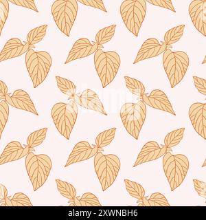 Botanik Leaves Floral Herbstmuster Stock Vektor