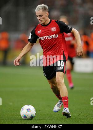 LEVERKUSEN - Florian Wirtz von Bayer 04 Leverkusen beim DFL-Super-Cup-Spiel zwischen Bayer 04 Leverkusen und VfB Stuttgart am 17. August 2024 in der BayArena in Leverkusen. ANP | Hollandse Hoogte | BART STOUTJESDIJK Stockfoto