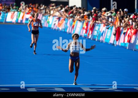 TIYOURI Maor (Israel), Marathon Frauen, FRA, Olympische Spiele Paris 2024, Leichtathletik, 11.08.2024 Foto: Eibner-Pressefoto/Michael Memmler Stockfoto