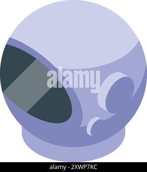 Der Astronautenhelm schwebt in der Weite des Weltraums und weckt ein Gefühl des Staunens und den Geist der Weltraumforschung Stock Vektor