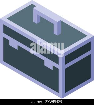 Professioneller Werkzeugkasten zum Aufbewahren und Transportieren von Werkzeugen Stock Vektor