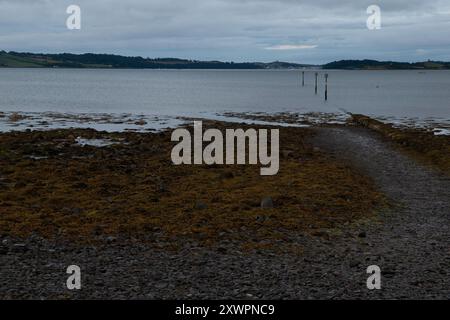 Abenddämmerung am Strangford Lough, Nordirland, mit Blick von Killyleagh bis Portaferry Stockfoto