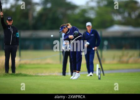 August 2024; Old Course in St Andrews, St Andrews, Fife, Schottland; AIG Womens Open Golf, Übungstag 2; Stockfoto