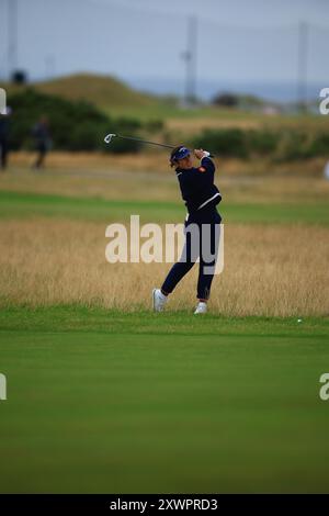 August 2024; Old Course in St Andrews, St Andrews, Fife, Schottland; AIG Womens Open Golf, Übungstag 2; Stockfoto