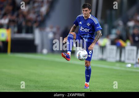 Turin, Italien. August 2024. Daniele Baselli von Como im Spiel der Serie A zwischen Juventus FC und Como im Allianz Stadium am 19. August 2024 in Turin, Italien. Quelle: Marco Canoniero/Alamy Live News Stockfoto