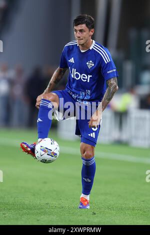 Turin, Italien. August 2024. Daniele Baselli von Como im Spiel der Serie A zwischen Juventus FC und Como im Allianz Stadium am 19. August 2024 in Turin, Italien. Quelle: Marco Canoniero/Alamy Live News Stockfoto