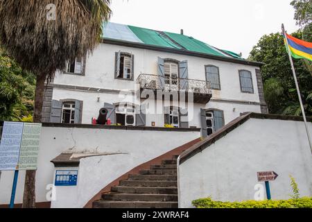 Mahebourg Museum das National History Museum in Mahebourg ist eine sehr charmante Attraktion im Südosten von Mauritius. Stockfoto