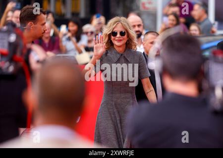 Die US-amerikanische Schauspielerin Meg Ryan besucht am 20. August 2024 das 30. Sarajevo Film Festival im Sarajevo National Theatre in Sarajevo, Bosnien und Herzegowina. Foto: Armin Durgut/PIXSELL Credit: Pixsell/Alamy Live News Stockfoto