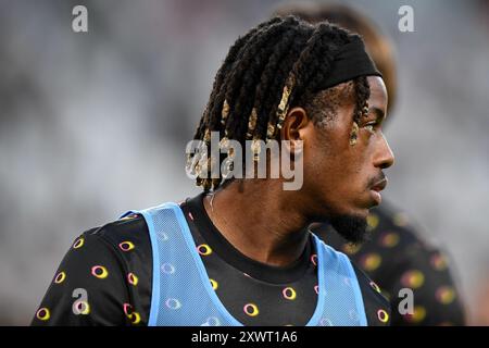 Samuel Mbangula Tshifunda von Juventus während des Spiels der Serie A zwischen Juventus FC und Como 1907 im Allianz-Stadion am 19. August 2024 in Turin, Italien Stockfoto