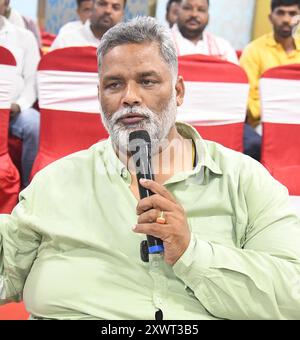 Patna, Indien. Mai 2024. PATNA, INDIEN - 20. AUGUST: Dateifoto des Präsidenten der Jan Adhikar Party (JAP) Pappu Yadav-MP am 20. August 2024 in Patna, Indien. (Foto: Santosh Kumar/Hindustan Times/SIPA USA) Credit: SIPA USA/Alamy Live News Stockfoto